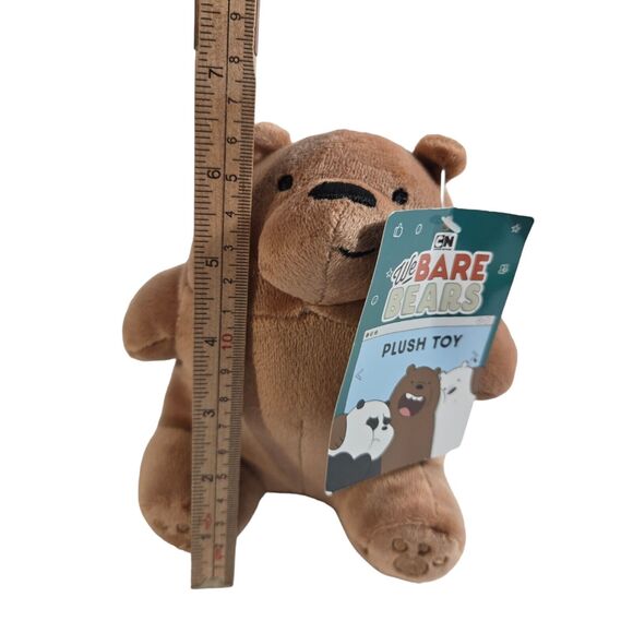 We Bare Bears Plush Grizzly Cartoon Network Warner Bros Toy Factory 2019 7” - Picture 9 of 13
